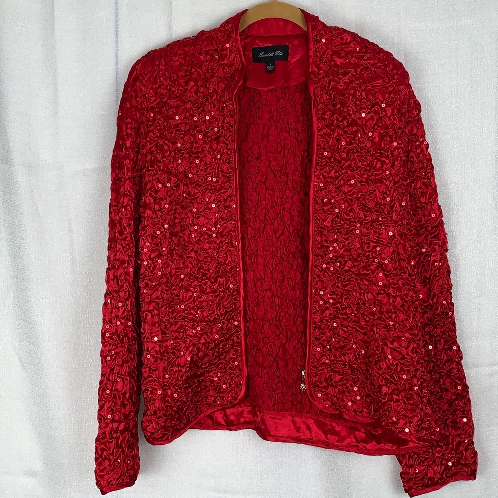 Scarlett Nite Red Sequin  Special Occasion jacket